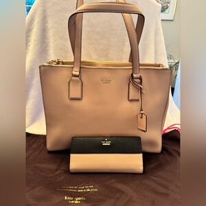 Kate Spade Cameron Street Jensen Handbag Large Tote AND Staci Wallet